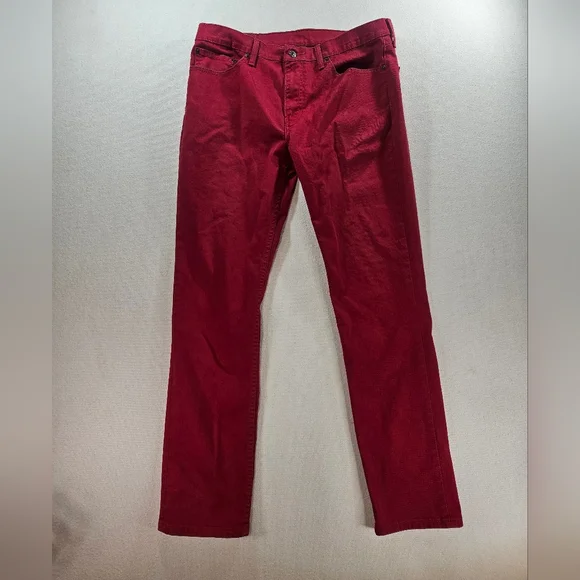 Levi’s 511 Slim 36x34 Red Stretch Jeans - Picture 4 of 7